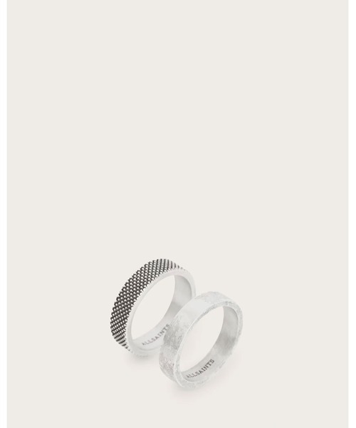 ALLSAINTS(オールセインツ)の「MARS TEXTURED RING SET | MARS テクスチャード リング セット(リング・メンズ・シルバー系その他・S/M)」の4枚目の写真