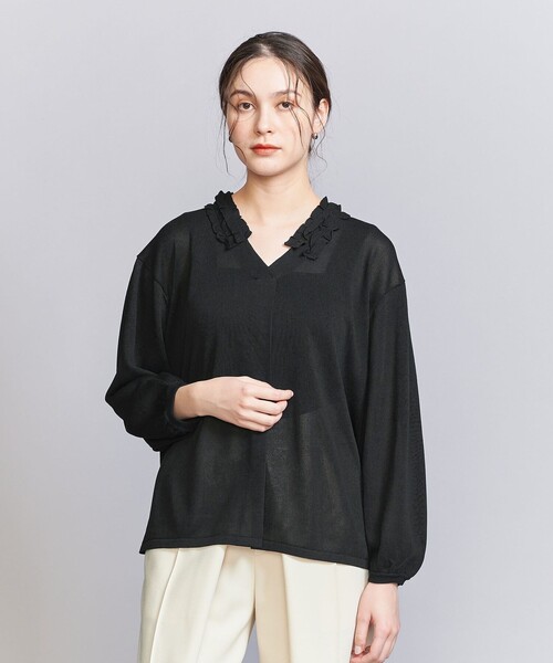 BEAUTY&amp;YOUTH UNITED ARROWS - beauty&amp;youth ヘアリーVネックニットプルオーバー BEAUTY&YOUTH UNITED ARROWS（ビューティーアンドユース