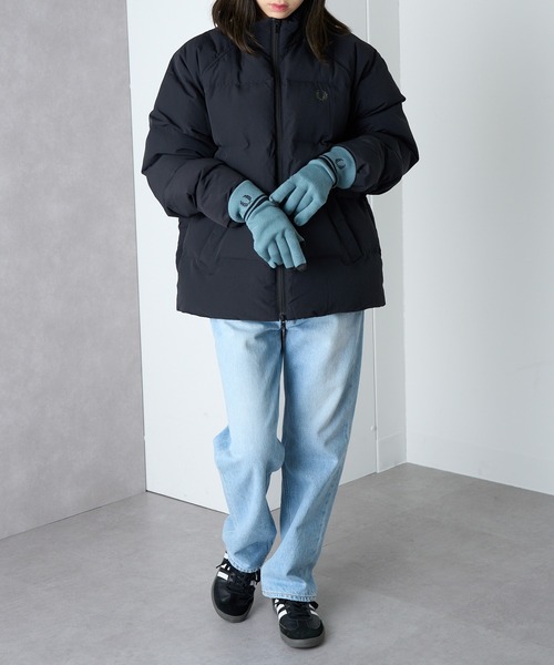 FRED PERRY（フレッドペリー）の「【FRED PERRY】≪スマホ対応≫ TWIN TIPPED MERINO WOOL GLOVES ティップラインメリノウールグローブ 手袋 ギフト プレゼント C9151（手袋・メンズ・ブラック/グレイッシュブルー・L/M）」の14枚目の写真