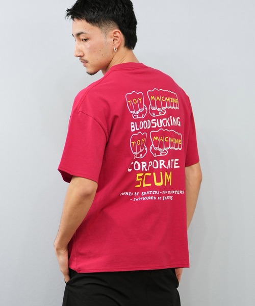 TOY　MACHINE（トイ　マシーン）の「【ムラサキスポーツ限定】TOY MACHINE/トイマシーン 半袖Tシャツ ビッグシルエット バックプリント Tシャツ MTMSFST3（Tシャツ/カットソー・メンズ・ホワイト/レッド/ブラック・M/XL/L）」の3枚目の写真