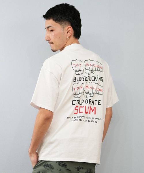 TOY　MACHINE（トイ　マシーン）の「【ムラサキスポーツ限定】TOY MACHINE/トイマシーン 半袖Tシャツ ビッグシルエット バックプリント Tシャツ MTMSFST3（Tシャツ/カットソー・メンズ・ホワイト/レッド/ブラック・M/XL/L）」の5枚目の写真