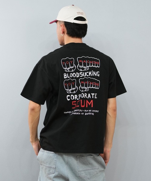 TOY　MACHINE（トイ　マシーン）の「【ムラサキスポーツ限定】TOY MACHINE/トイマシーン 半袖Tシャツ ビッグシルエット バックプリント Tシャツ MTMSFST3（Tシャツ/カットソー・メンズ・ホワイト/レッド/ブラック・M/XL/L）」の9枚目の写真