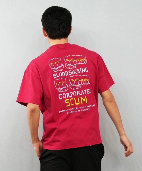 TOY　MACHINE（トイ　マシーン）の「【ムラサキスポーツ限定】TOY MACHINE/トイマシーン 半袖Tシャツ ビッグシルエット バックプリント Tシャツ MTMSFST3（Tシャツ/カットソー・メンズ・ホワイト/レッド/ブラック・M/XL/L）」の13枚目の写真