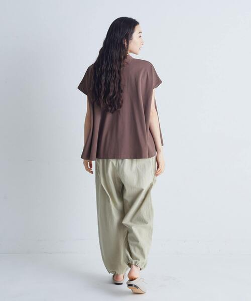 conges payes ADIEU TRISTESSE（コンジェ ペイエ アデュートリステス）の「フレアーポロシャツ（Tシャツ/カットソー・レディース・ブラウン/グレイッシュベージュ/ネイビー・FREE）」の17枚目の写真