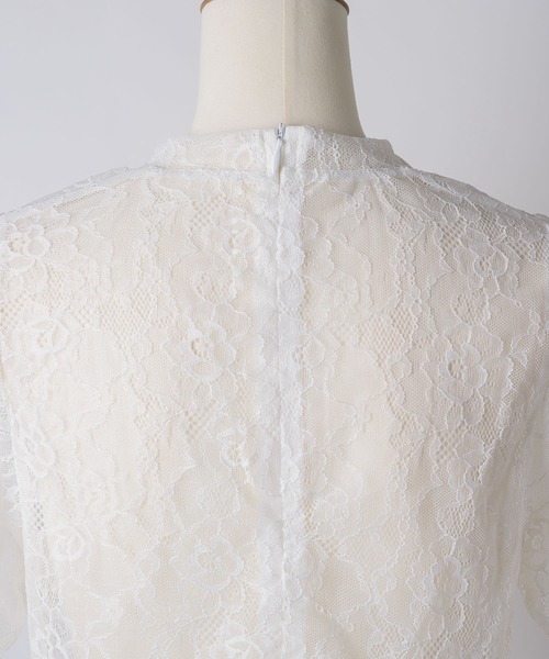 VIOLETTA（ヴィオレッタ）の「モノグラムロゴテープレースシアーTシャツ（Tシャツ/カットソー・レディース・ブラック/ホワイト・FREE）」の22枚目の写真