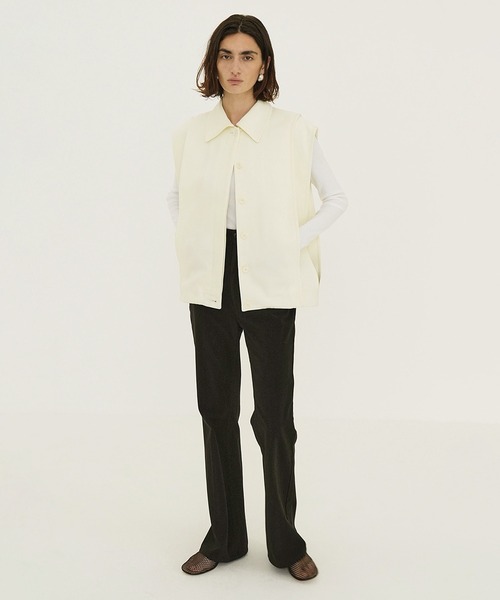 CLANE（クラネ）の「COLLAR SHORT VEST（ベスト・レディース・アイボリー・FREE）」の7枚目の写真