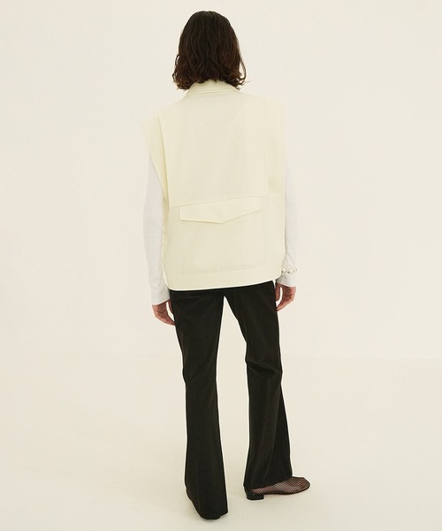 CLANE（クラネ）の「COLLAR SHORT VEST（ベスト・レディース・アイボリー・FREE）」の9枚目の写真