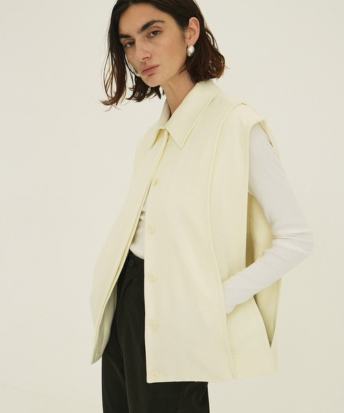セール】COLLAR SHORT VEST（ベスト）｜CLANE（クラネ）のファッション