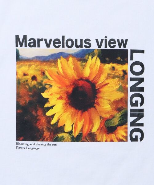 FFEIN(フェイン)の「【FFEIN(フェイン)】ひまわりアートフォトTシャツ / バックロゴ 短丈 Tシャツ クルーネック 半袖(Tシャツ/カットソー・メンズ・ブラック/ホワイト・SMALL/MEDIUM/LARGE)」の19枚目の写真