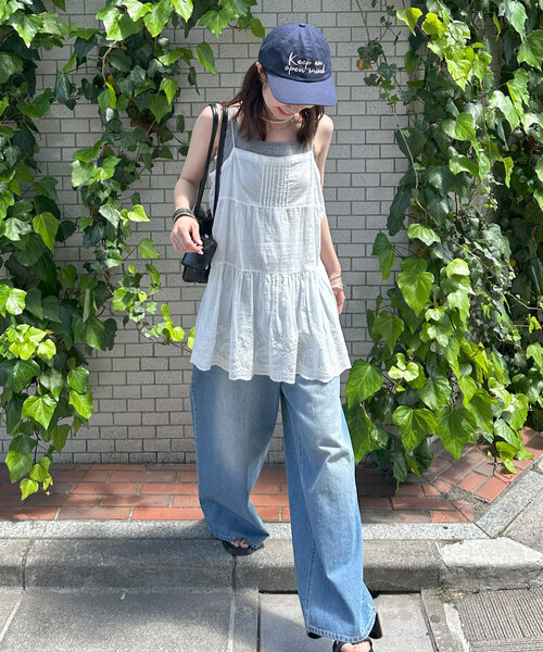 ディスコート　刺繍キャミチュニック　umm. ≪今っぽ最旬トップス≫【umm.】刺繍キャミチュニック（シャツ