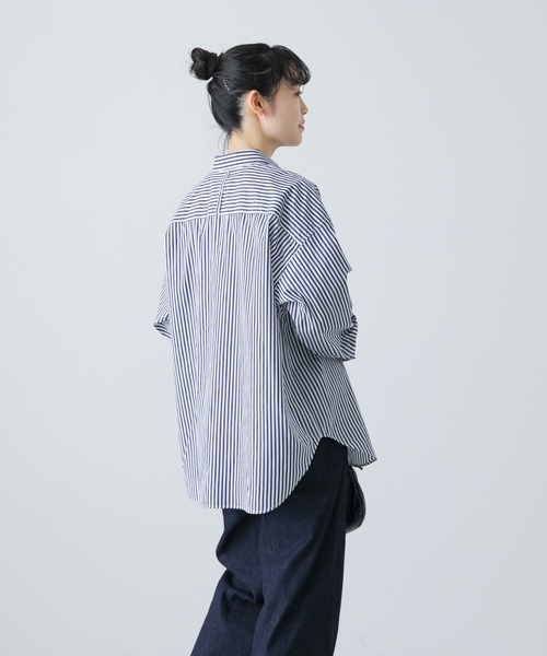 kagure 25ss コットンレギュラーシャツ●F●ブルー 定価￥14,300 コットンレギュラーシャツ（シャツ/ブラウス）｜かぐれ（カグレ