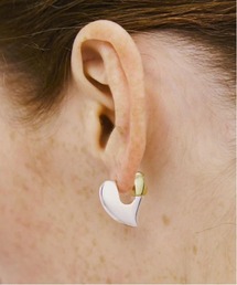 Kinetics(LleBNX)LAPUIS Plump heart pierced earringsisC vv n[g sAX COj(sAXipj)