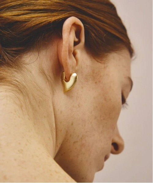 Kinetics（キネティクス）の「LAPUIS Plump heart pierced earrings（ラピュイ プランプ ハート ピアス イヤリング）（ピアス（両耳用）・メンズ・シルバー/ゴールド・FREE）」の16枚目の写真