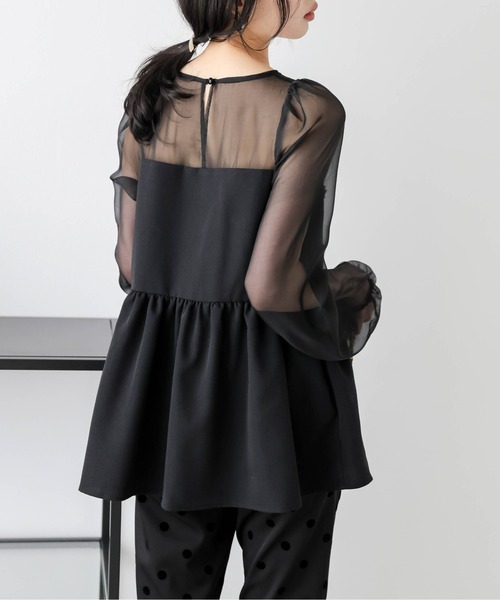 AMELY(エミリー)の「シアードッキング ビジューペプラムトップス(その他トップス・レディース・ブラック/ホワイト・フリー)」の19枚目の写真