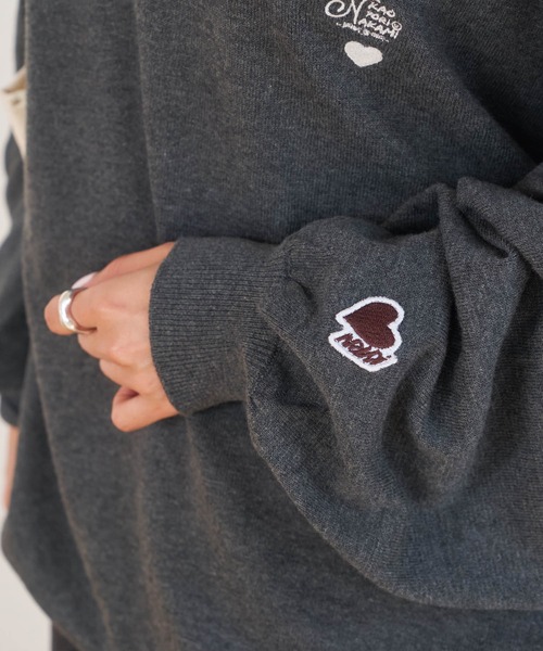 kaoyorinakami（カオヨリナカミ）の「connie  v neckknit / コニーVネックニット（ニット/セーター・メンズ・ブラック/チャコールグレー・LARGE/X-LARGE/SMALL/MEDIUM）」の21枚目の写真