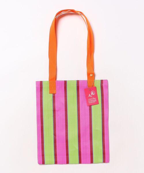 ムラサキスポーツ（ムラサキスポーツ）の「Lila&Fleur/リラアンドフルール トートバッグ Market Bag RF090（ショルダーバッグ・レディース・グリーン×ピンク/オレンジ系その他/ホワイト×ブラック/イエロー× ブルー・FREE）」の19枚目の写真