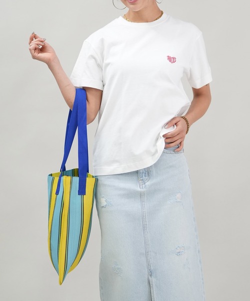 ムラサキスポーツ（ムラサキスポーツ）の「Lila&Fleur/リラアンドフルール トートバッグ Market Bag RF090（ショルダーバッグ・レディース・グリーン×ピンク/オレンジ系その他/ホワイト×ブラック/イエロー× ブルー・FREE）」の16枚目の写真