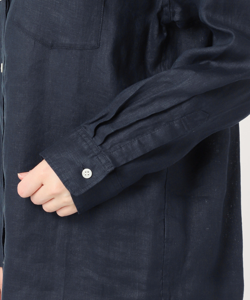 JOURNAL STANDARD relume（ジャーナルスタンダード　レリューム）の「【手洗い可能】大人な抜け感を演出◎ No.66フレンチリネンビッグスキッパー（シャツ/ブラウス・レディース・ブラウン/グリーン/レッド/ネイビー・FREE）」の14枚目の写真