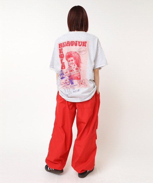 RNA(アールエヌエー)の「M2470 BLACK CAT プリントT(Tシャツ/カットソー・レディース・アッシュグレー/ホワイト×ピンク/ホワイト×パープル・MEDIUM)」の12枚目の写真