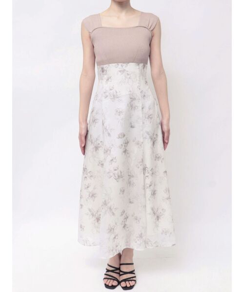 【エースアンドレア】美品♡ニットワンピース モックネック ロゴ 168S カーキ ディーアンドジーD&G アンゴラ混紡タートルネックニット