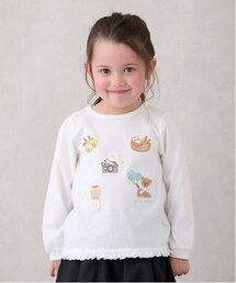 petit main（プティマイン）の「puputeteアップリケTシャツ（Tシャツ/カットソー・キッズ）」