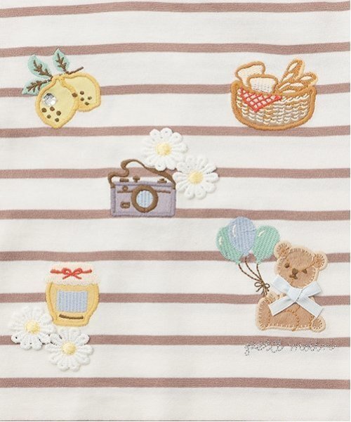 petit main（プティマイン）の「puputeteアップリケTシャツ（Tシャツ/カットソー・キッズ・モカ/オフホワイト/ライトピンク/ライトブルー・110cm/100cm/80ｃｍ/120cm/90cm/130cm）」の11枚目の写真