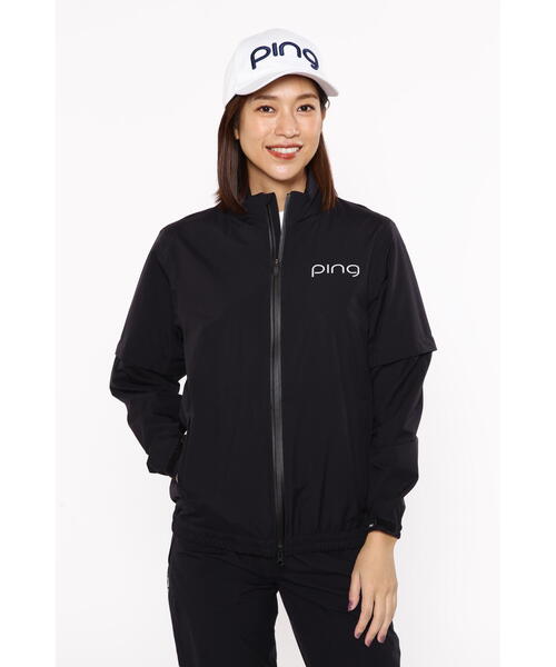 ぷりお　PING ホワイト レインウェアセット PING APPAREL】ダーミザクスレインウェアトップ&ボトムセット