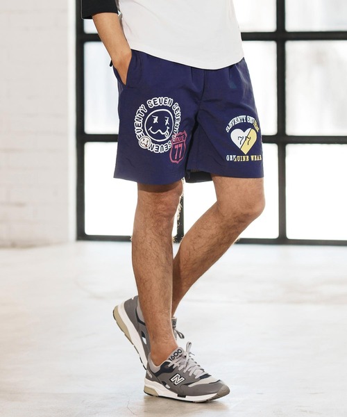 seventy seven(セブンティセブン)の「mp13509-nylon short pants (77mix) ショートパンツ(その他パンツ・メンズ・インディゴブルー/サンドベージュ/ブラック・S/M/L/XL)」の10枚目の写真