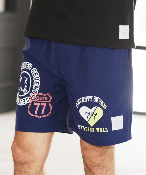 seventy seven(セブンティセブン)の「mp13509-nylon short pants (77mix) ショートパンツ(その他パンツ・メンズ・インディゴブルー/サンドベージュ/ブラック・S/M/L/XL)」の11枚目の写真