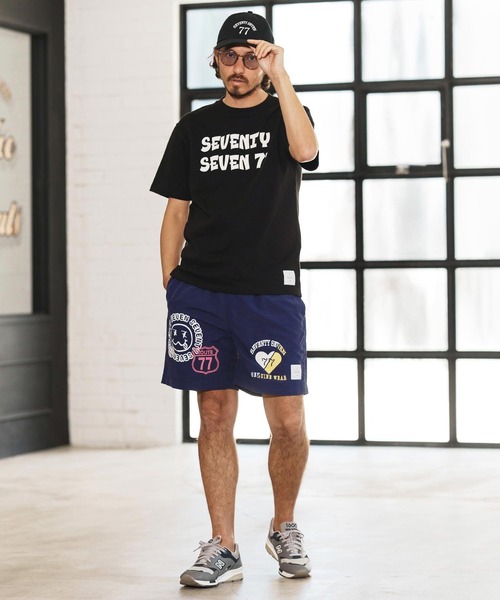 seventy seven(セブンティセブン)の「mp13509-nylon short pants (77mix) ショートパンツ(その他パンツ・メンズ・インディゴブルー/サンドベージュ/ブラック・S/M/L/XL)」の15枚目の写真