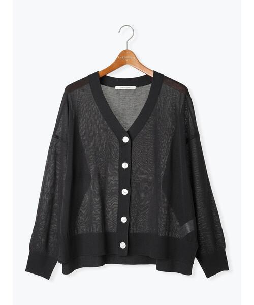 Lugnoncure（ルノンキュール）の「【接触冷感】リラックスVネックカーディガン（カーディガン/ボレロ・レディース・チャコールグレー/オフホワイト/ブルー/レッド・F）」の18枚目の写真