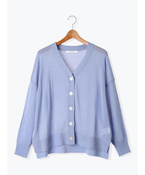 Lugnoncure（ルノンキュール）の「【接触冷感】リラックスVネックカーディガン（カーディガン/ボレロ・レディース・チャコールグレー/オフホワイト/ブルー/レッド・F）」の19枚目の写真