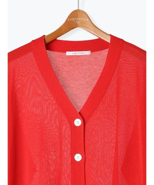 Lugnoncure（ルノンキュール）の「【接触冷感】リラックスVネックカーディガン（カーディガン/ボレロ・レディース・チャコールグレー/オフホワイト/ブルー/レッド・F）」の22枚目の写真