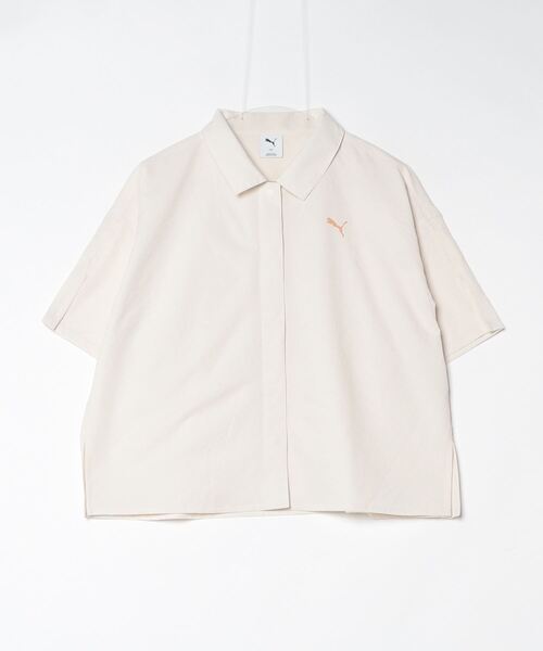 PUMA(プーマ)の「プーマ PUMA SUMMER SS シアサッカー シャツ(シャツ/ブラウス・レディース・ブラック/グリーン/ホワイト・S/M/L)」の6枚目の写真