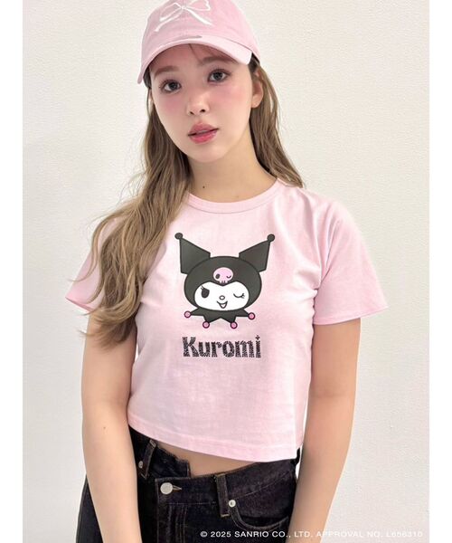 tシャツ 「メロクロコラボ」WINK KUROMI TEE レディース メロクロコラボ】WINK KUROMI TEE（Tシャツ/カットソー