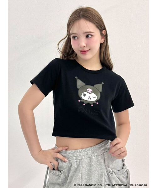 CALNAMUR(カルナムール)の「【メロクロコラボ】WINK KUROMI TEE(Tシャツ/カットソー・レディース・ホワイト/ブラック/ピンク・FREE)」の10枚目の写真