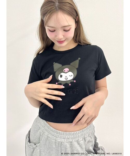 CALNAMUR(カルナムール)の「【メロクロコラボ】WINK KUROMI TEE(Tシャツ/カットソー・レディース・ホワイト/ブラック/ピンク・FREE)」の11枚目の写真