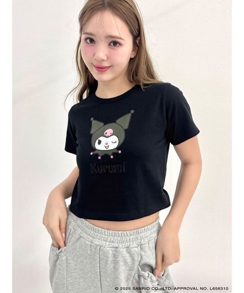 CALNAMUR(カルナムール)の「【メロクロコラボ】WINK KUROMI TEE(Tシャツ/カットソー・レディース・ホワイト/ブラック/ピンク・FREE)」の12枚目の写真