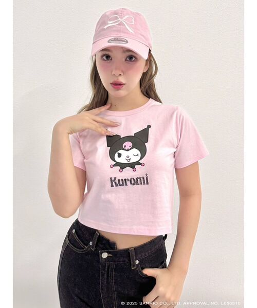 CALNAMUR(カルナムール)の「【メロクロコラボ】WINK KUROMI TEE(Tシャツ/カットソー・レディース・ホワイト/ブラック/ピンク・FREE)」の14枚目の写真