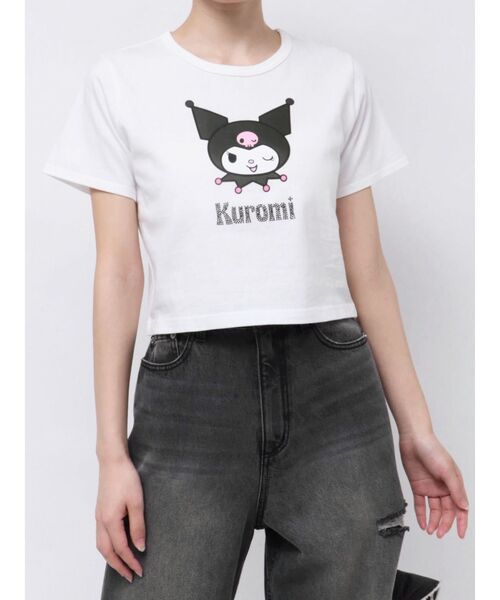 tシャツ 「メロクロコラボ」WINK KUROMI TEE レディース メロクロコラボ】WINK KUROMI TEE（Tシャツ/カットソー