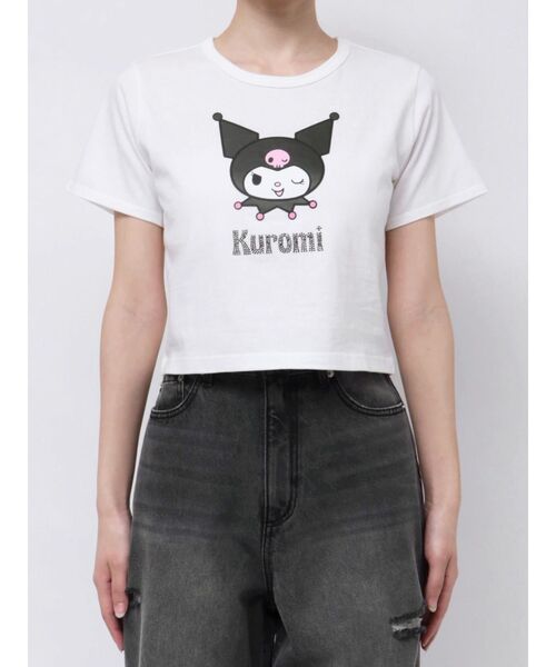 CALNAMUR(カルナムール)の「【メロクロコラボ】WINK KUROMI TEE(Tシャツ/カットソー・レディース・ホワイト/ブラック/ピンク・FREE)」の16枚目の写真