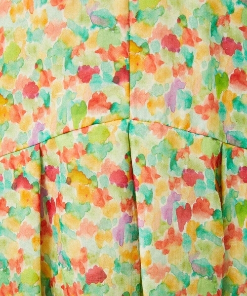 Jocomomola（ホコモモラ）の「Verde esmeralda リネンプリントワンピース（ワンピース・レディース・オレンジ/ブルー・40）」の17枚目の写真