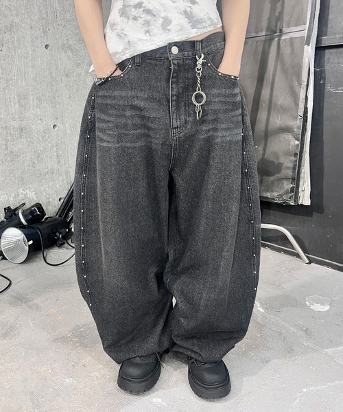 スタッズバレルデニム（デニムパンツ）｜Figments（フィグメンツ
