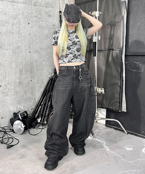 スタッズバレルデニム（デニムパンツ）｜Figments（フィグメンツ