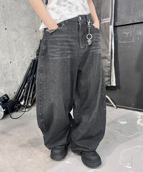 スタッズバレルデニム（デニムパンツ）｜Figments（フィグメンツ