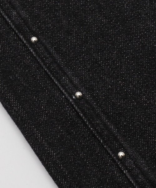 Figments（フィグメンツ）の「スタッズバレルデニム（デニムパンツ・レディース・ライトブルー/ブラック・SMALL/MEDIUM/LARGE）」の14枚目の写真