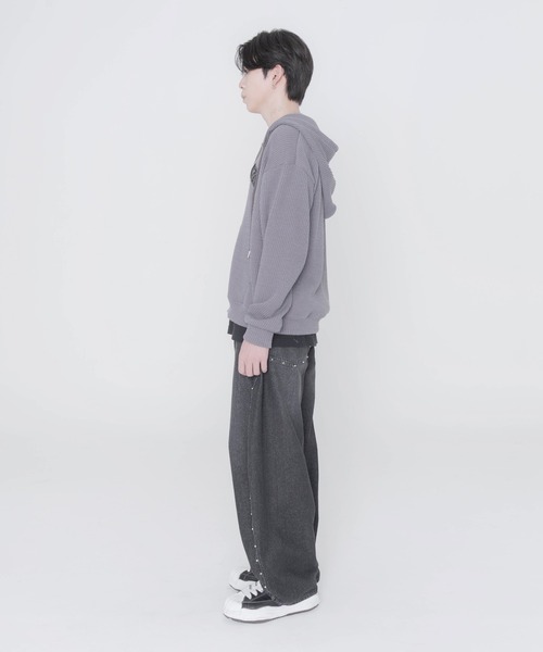 Figments（フィグメンツ）の「スタッズバレルデニム（デニムパンツ・レディース・ライトブルー/ブラック・SMALL/MEDIUM/LARGE）」の21枚目の写真
