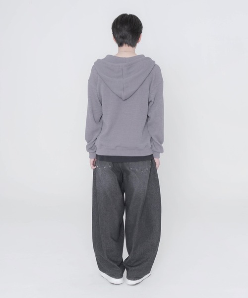 Figments（フィグメンツ）の「スタッズバレルデニム（デニムパンツ・レディース・ライトブルー/ブラック・SMALL/MEDIUM/LARGE）」の22枚目の写真