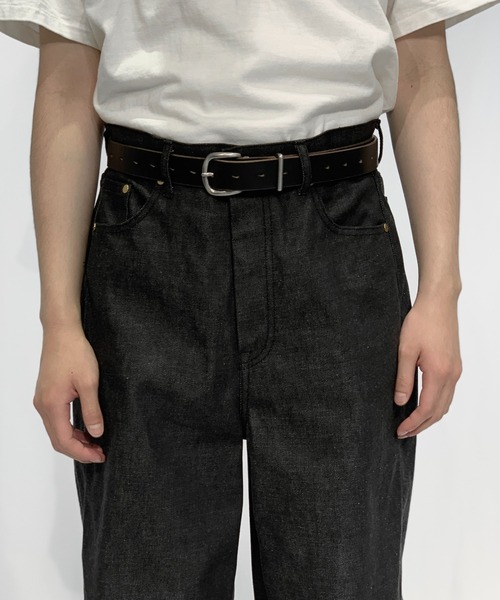 Toironier（トワロニエ）の「Toironier/トワロニエ/Rigid Elephant Denim（デニムパンツ・メンズ・ブラック・1/2）」の6枚目の写真