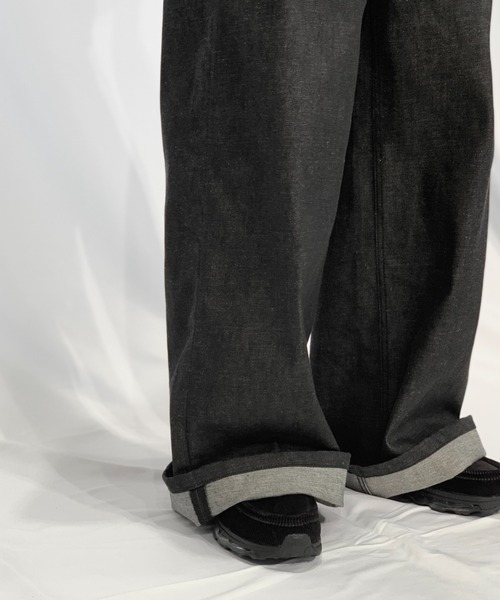 Toironier（トワロニエ）の「Toironier/トワロニエ/Rigid Elephant Denim（デニムパンツ・メンズ・ブラック・1/2）」の8枚目の写真